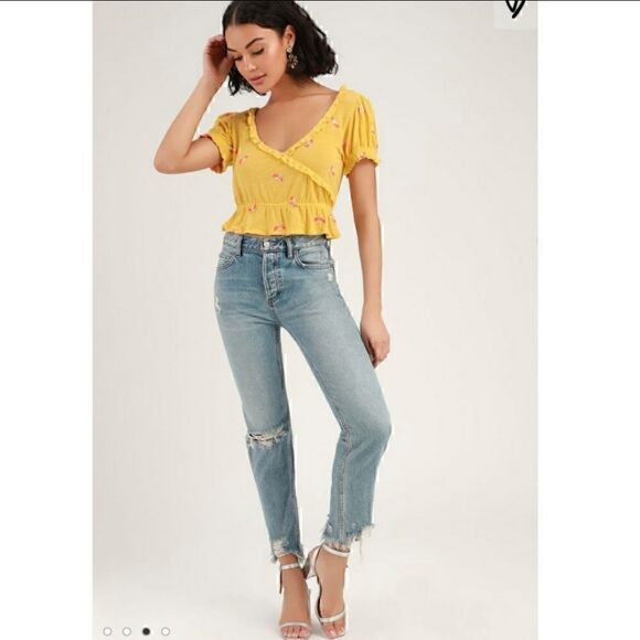 NEW $78 Free People Full Bloom Top Sun Drop Small - Picture 12 of 16